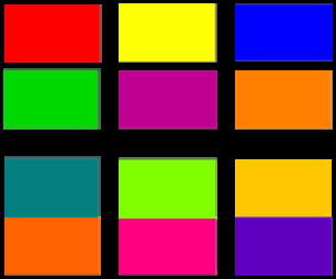 Esempio di colori complementari